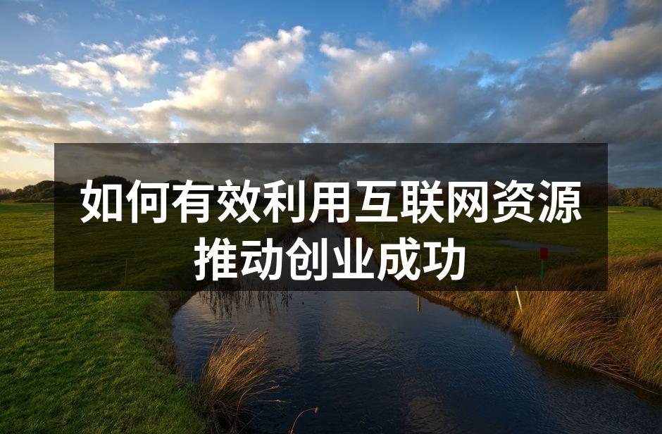 如何有效利用互联网资源推动创业成功